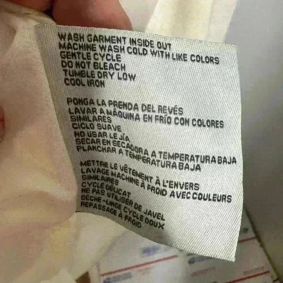 Simply Noelle Cream Dress Blouse L/XL Linen - Picture 8 of 10